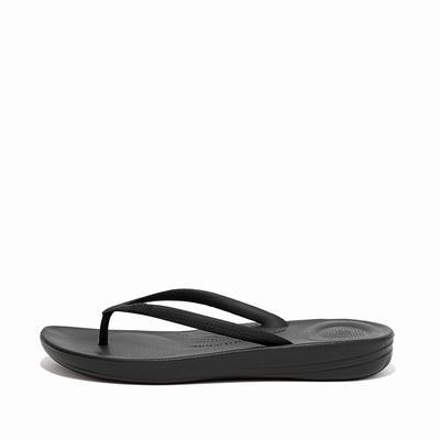 Fitflop Women's IQUSHION Ergonomic Flip Flops - Black, DE8054612